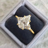 Women's Copper Geometric Drop Shape Zirconia Jewelry Ring