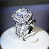 Women's Copper Geometric Drop Shape Zirconia Ring Jewelry