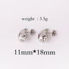 Women's Copper Geometric Drop Shaped Stud Earrings Cold Style Electroplated Retro