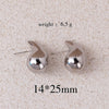 Women's Copper Geometric Drop Shaped Stud Earrings Cold Style Electroplated Retro