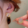 Women's Copper Geometric Earrings With Diamondcut Detail And Silver Ear Needles Medievalinspired Wholesale Jewelry