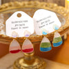 Women's Copper Geometric Electroplated Ocean Blue Gradual Handmade Earrings