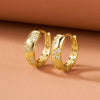 Women's Copper Geometric Elegant Zirconia Electroplated Earrings