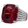 Women's Copper Geometric Exaggeration Ring With Zircon Luxury Jewelry