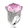 Women's Copper Geometric Exaggeration Ring With Zircon Luxury Jewelry