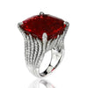 Women's Copper Geometric Exaggeration Ring With Zircon Luxury Jewelry