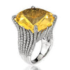 Women's Copper Geometric Exaggeration Ring With Zircon Luxury Jewelry