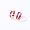 Women's Copper Geometric Fashion Ol Zirconia Earrings