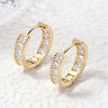Women's Copper Geometric Fashion Ol Zirconia Earrings