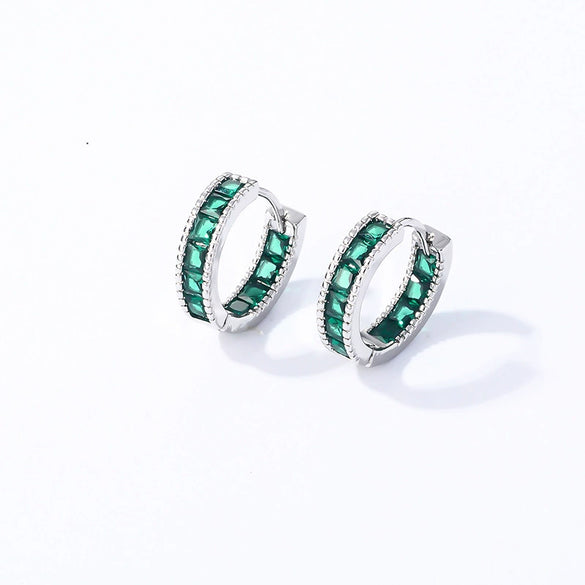 Women's Copper Geometric Fashion Ol Zirconia Earrings