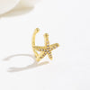 Women's Copper Geometric Fivepointed Star Micropaved Zircon Ear Bone Clip