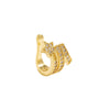 Women's Copper Geometric Fivepointed Star Micropaved Zircon Ear Bone Clip