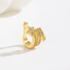 Women's Copper Geometric Fivepointed Star Micropaved Zircon Ear Bone Clip