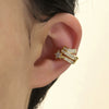 Women's Copper Geometric Fivepointed Star Micropaved Zircon Ear Bone Clip