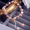 Women's Copper Geometric Freshwater Pearl Bracelet