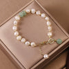 Women's Copper Geometric Freshwater Pearl Bracelet