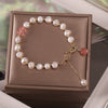 Women's Copper Geometric Freshwater Pearl Bracelet