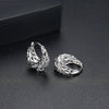 Women's Copper Geometric Hollow Mesh Earrings With Electroplated Finish And Simple Fashion Design