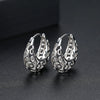 Women's Copper Geometric Hollow Mesh Earrings With Electroplated Finish And Simple Fashion Design