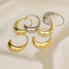 Women's Copper Geometric Hook Shape Simple Style Gold Plated Metal Earrings