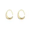 Women's Copper Geometric Hook Shape Simple Style Gold Plated Metal Earrings
