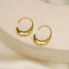 Women's Copper Geometric Hook Shape Simple Style Gold Plated Metal Earrings