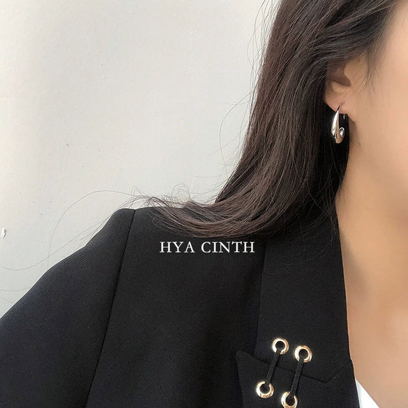 Women's Copper Geometric Hook Shape Simple Style Gold Plated Metal Earrings