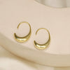 Women's Copper Geometric Hook Shape Simple Style Gold Plated Metal Earrings