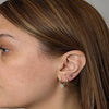 Women's Copper Geometric Hoop Earrings With Electroplated Gold Finish High End Fashion Jewelry