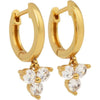 Women's Copper Geometric Hoop Earrings With Electroplated Gold Finish High End Fashion Jewelry