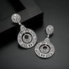 Women's Copper Geometric Hoop Earrings With Transparent Zircon Electroplated Fashion Bridal Wedding Jewelry