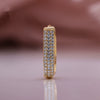 Women's Copper Geometric Inlaid Zircon Earrings