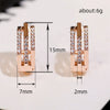 Women's Copper Geometric Inlaid Zircon Earrings