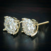 Women's Copper Geometric Inlaid Zircon Hiphop Earrings