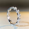 Women's Copper Geometric Inlaid Zircon Light Luxury Stacking Ring