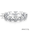 Women's Copper Geometric Inlaid Zircon Light Luxury Stacking Ring
