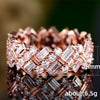 Women's Copper Geometric Inlaid Zircon Ring Fashion Accessories