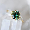 Women's Copper Geometric Inlaid Zircon Ring Jewelry