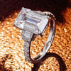 Women's Copper Geometric Inlaid Zircon Ring Minimalist Style