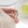 Women's Copper Geometric Knotted Ring Light Luxury Niche Design Electroplating