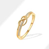 Women's Copper Geometric Knotted Ring Light Luxury Niche Design Electroplating