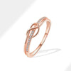 Women's Copper Geometric Knotted Ring Light Luxury Niche Design Electroplating