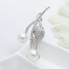 Women's Copper Geometric Leaf And Flower Brooch With Zircon Beads Electroplated Fashion Corsage Pin