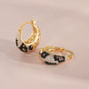 Women's Copper Geometric Leopard Earrings With Electroplating