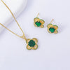 Women's Copper Geometric Light Luxury Electroplated Pendant Necklace With O Word Chain