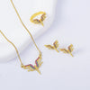 Women's Copper Geometric Light Luxury Electroplated Pendant Necklace With O Word Chain