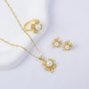 Women's Copper Geometric Light Luxury Electroplated Pendant Necklace With O Word Chain