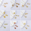 Women's Copper Geometric Light Luxury Electroplated Pendant Necklace With O Word Chain