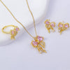 Women's Copper Geometric Light Luxury Electroplated Pendant Necklace With O Word Chain