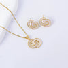 Women's Copper Geometric Light Luxury Electroplated Pendant Necklace With O Word Chain